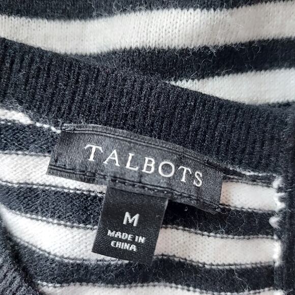 Talbots Black & White Wool Blend Size M - Picture 11 of 12